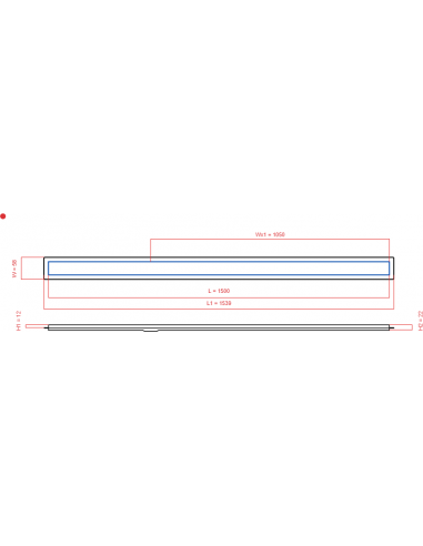 Duschrinne Wiper 1500 Mm Premium Slim. . . 