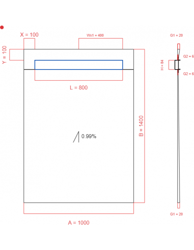 Showerlay Wiper 1 Way 1000 X 1400 Mm. . . 