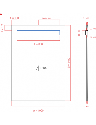 Showerlay Wiper 1 Way 1000 X 1400 Mm. . . 