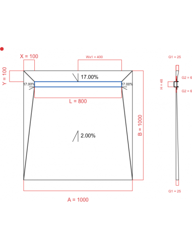 Showerlay Wiper 4 Way 1000 X 1000 Mm. . . 