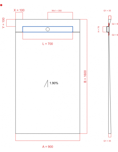 Laybase Wiper 1 Way 900 X 1600 Mm. . . 