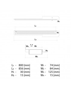 Komplett - Set: Linearer Ablauf Mit Wandaufkantung, Designrost "Zonda" Und Siphon 2 Komplett - Set: Linearer Ablauf Mit Wandaufkantung, Designrost "Zonda" Und Siphon 2