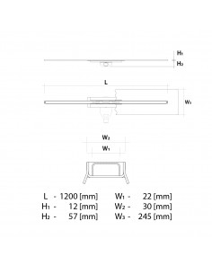 Komplett - Set: Kürzbarer Linearer Ablauf Mit UNO Siphon Und Designrost Lan 2 Komplett - Set: Kürzbarer Linearer Ablauf Mit UNO Siphon Und Designrost Lan 2