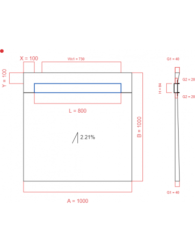 Showerlay Wiper 1 Way 1000 X 1000 Mm. . . 