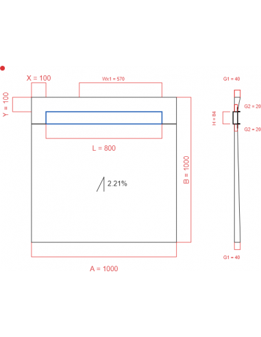 Showerlay Wiper 1 Way 1000 X 1000 Mm. . . 