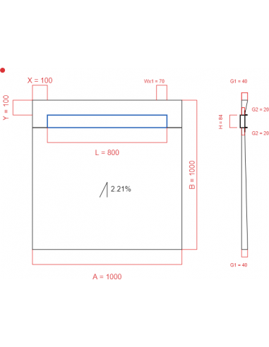 Showerlay Wiper 1 Way 1000 X 1000 Mm. . . 