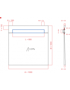 Showerlay Wiper 1 Way 1000. . . 