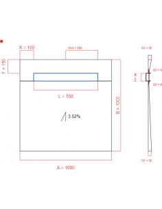 Showerlay Wiper 1 Way 1000. . . 