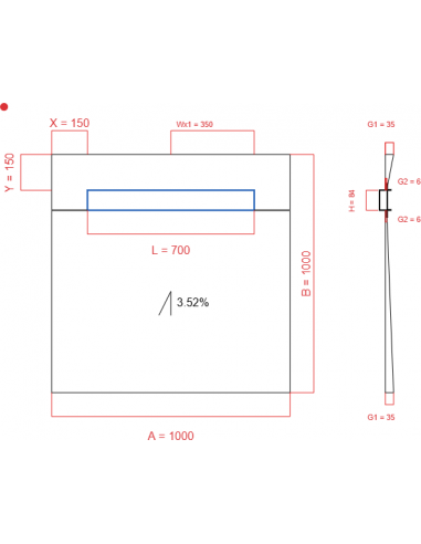 Showerlay Wiper 1 Way 1000 X 1000 Mm. . . 