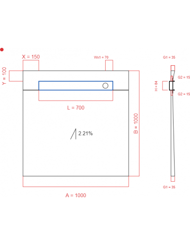 Showerlay Wiper 1 Way 1000 X 1000 Mm. . . 