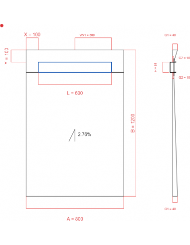 Showerlay Wiper 1 Way 800 X 1200 Mm. . . 