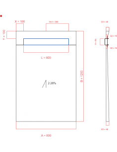 Showerlay Wiper 1 Way 800 X. . . 