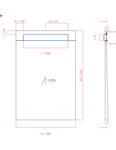 Showerlay Wiper 1 Way 800 X. . . 