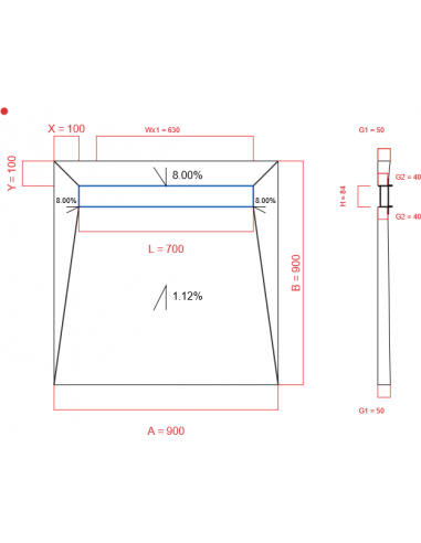 Showerlay Wiper 4 Way 900 X 900 Mm. . . 