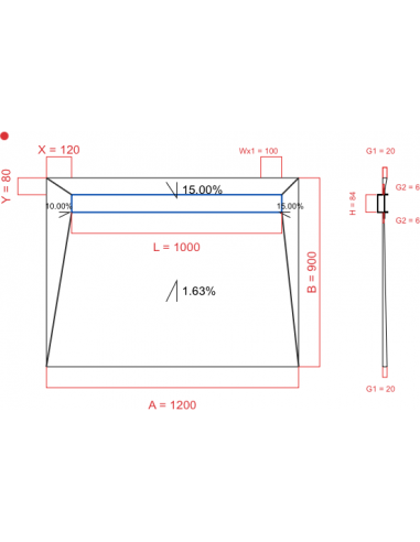 Showerlay Wiper 4 Way 1200 X 900 Mm. . . 