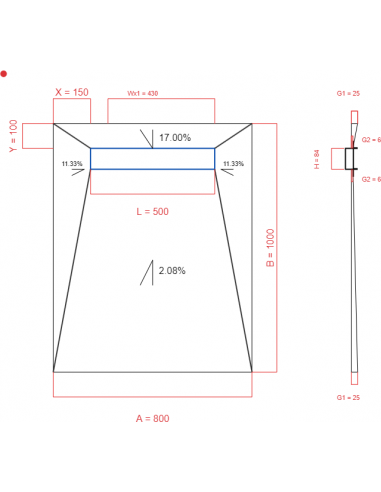 Showerlay Wiper 4 Way 800 X 1000 Mm. . . 