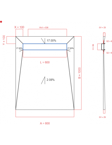 Showerlay Wiper 4 Way 800 X 1000 Mm. . . 