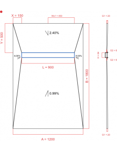 Showerlay Wiper 4 Way 1200. . . 