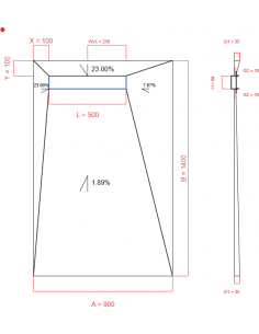 Showerlay Wiper 4 Way 900 X. . . 