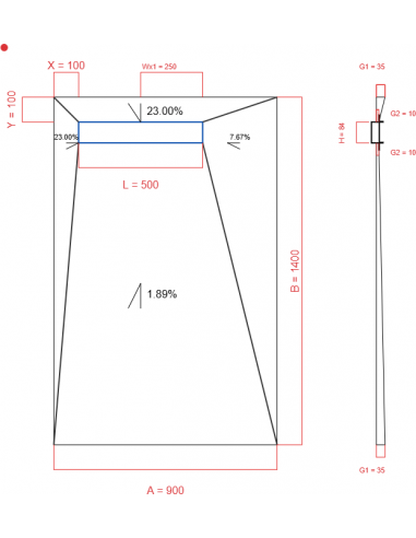 Showerlay Wiper 4 Way 900 X 1400 Mm. . . 