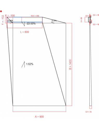 Showerlay Wiper 4 Way 900 X 1400 Mm. . . 