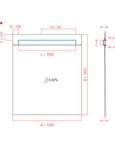 Showerlay Wiper 1 Way 1200. . . 