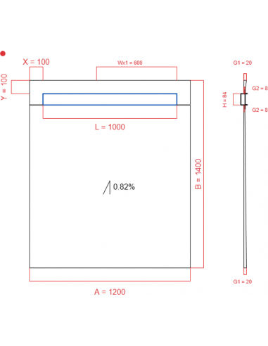 Showerlay Wiper 1 Way 1200 X 1400 Mm. . . 