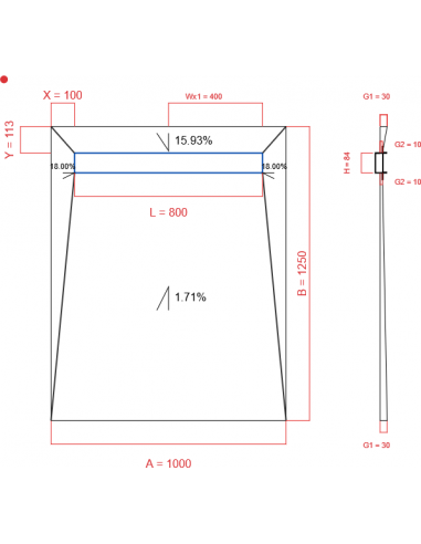 Showerlay Wiper 4 Way 1000 X 1250 Mm. . . 