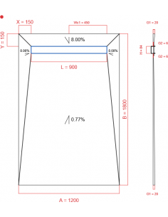 Showerlay Wiper 4 Way 1200. . . 