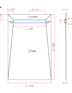 Showerlay Wiper 4 Way 1200. . . 