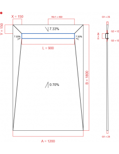 Showerlay Wiper 4 Way 1200. . . 