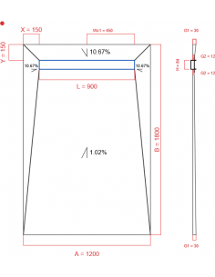 Showerlay Wiper 4 Way 1200. . . 