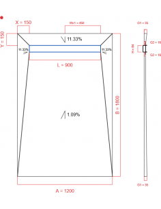 Showerlay Wiper 4 Way 1200. . . 