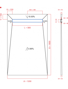 Showerlay Wiper 4 Way 1200. . . 