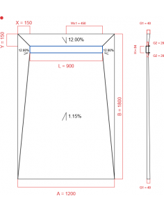 Showerlay Wiper 4 Way 1200. . . 