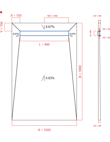 Showerlay Wiper 4 Way 1200 X 1800 Mm. . . 