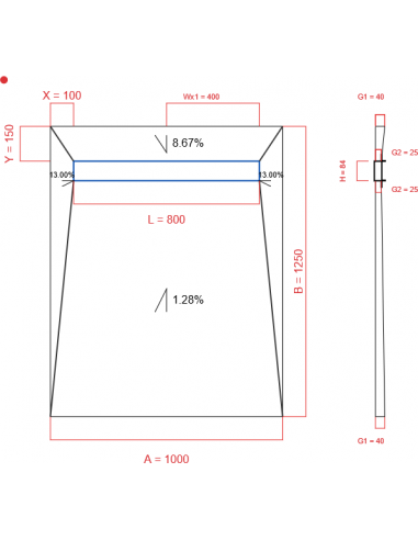 Showerlay Wiper 4 Way 1000 X 1250 Mm. . . 