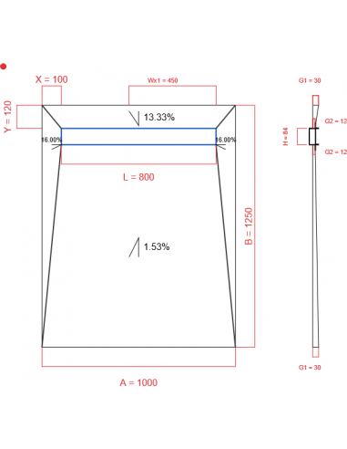 Showerlay Wiper 4 Way 1000 X 1250 Mm. . . 