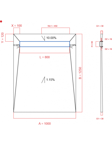 Showerlay Wiper 4 Way 1000 X 1250 Mm. . . 