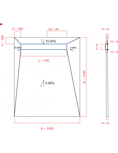 Showerlay Wiper 4 Way 1000 X 1200 Mm. . . 