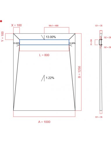 Showerlay Wiper 4 Way 1000 X 1250 Mm. . . 