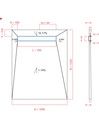 Showerlay Wiper 4 Way 1000 X 1255 Mm. . . 