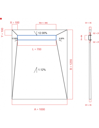 Showerlay Wiper 4 Way 1000 X 1255 Mm. . . 