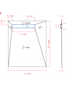 Showerbase Wiper 4 Way 1000. . . 