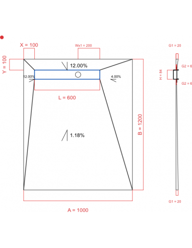 Showerbase Wiper 4 Way 1000 X 1200 Mm. . . 