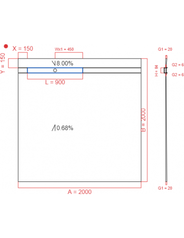 Showerlay Wiper 2 Way 2000 X 2000 Mm. . . 