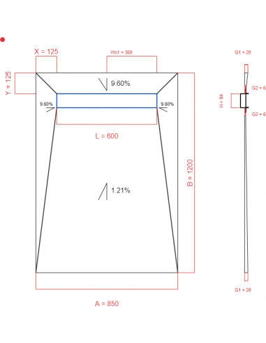 Showerlay Wiper 4 Way 850 X 1200 Mm. . . 