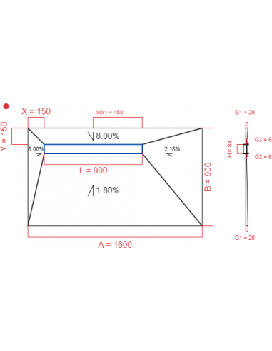 Showerlay Wiper 4 Way 1600 X 900 Mm. . . 