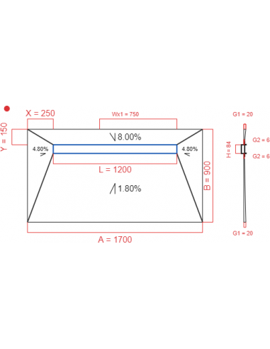 Showerlay Wiper 4 Way 1700 X 900 Mm. . . 