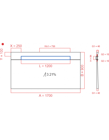 Showerlay Wiper 1 Way 1700 X 900 Mm. . . 